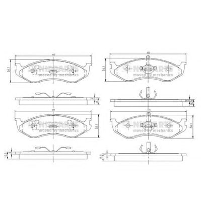 set placute frana,frana disc