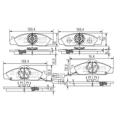 set placute frana,frana disc