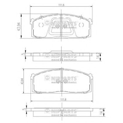 set placute frana,frana disc