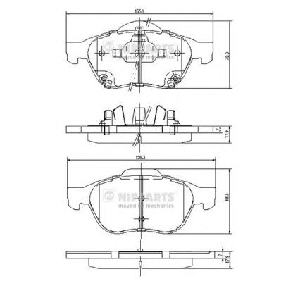 set placute frana,frana disc