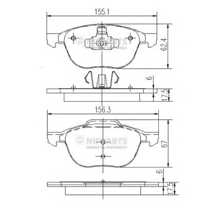 set placute frana,frana disc