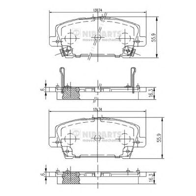 set placute frana,frana disc