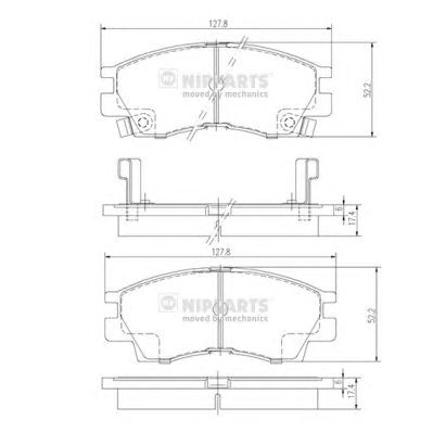 set placute frana,frana disc