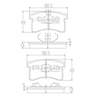 set placute frana,frana disc