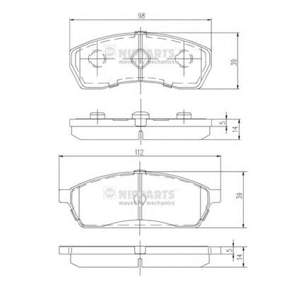 set placute frana,frana disc