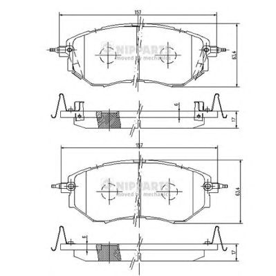 set placute frana,frana disc