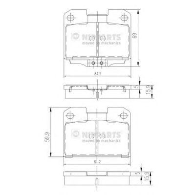 set placute frana,frana disc