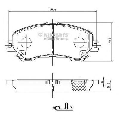 set placute frana,frana disc