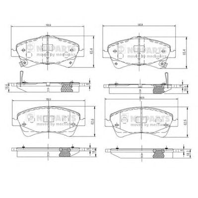 set placute frana,frana disc