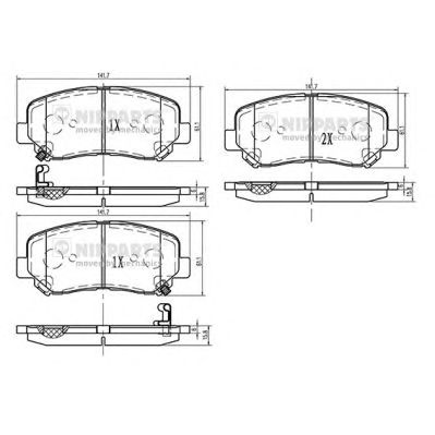 set placute frana,frana disc