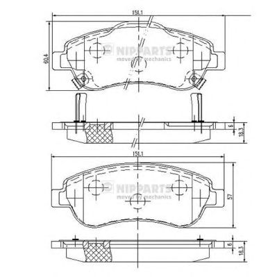 set placute frana,frana disc