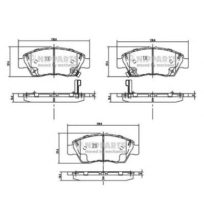 set placute frana,frana disc