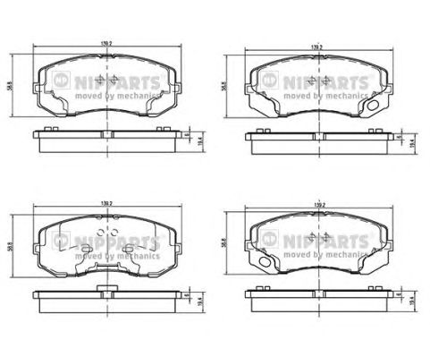 set placute frana,frana disc