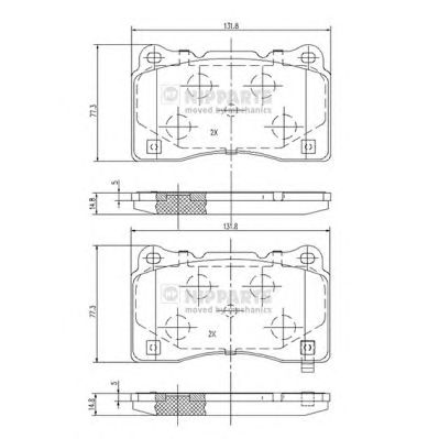 set placute frana,frana disc