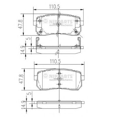 set placute frana,frana disc