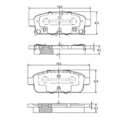 set placute frana,frana disc