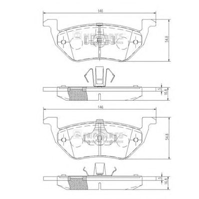 set placute frana,frana disc