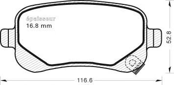 set placute frana,frana disc