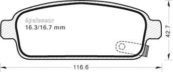 set placute frana,frana disc