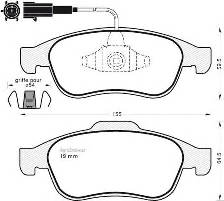 set placute frana,frana disc