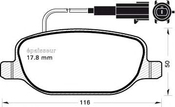 set placute frana,frana disc