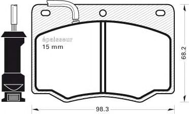 set placute frana,frana disc