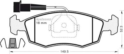 set placute frana,frana disc