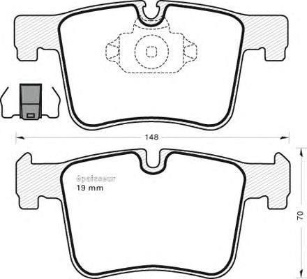 set placute frana,frana disc