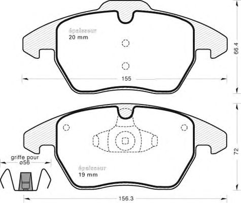 set placute frana,frana disc