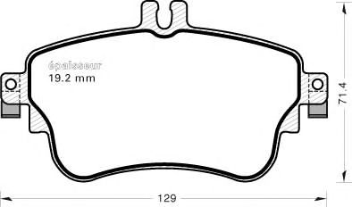 set placute frana,frana disc