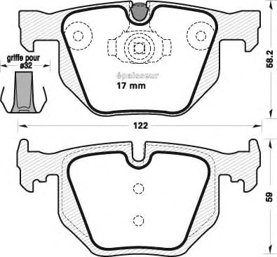 set placute frana,frana disc