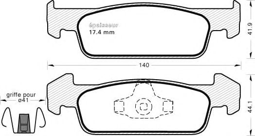 set placute frana,frana disc