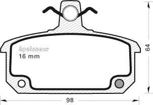 set placute frana,frana disc