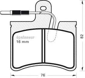 set placute frana,frana disc