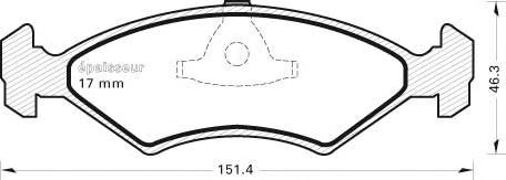 set placute frana,frana disc