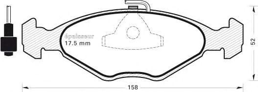 set placute frana,frana disc