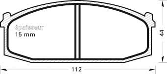 set placute frana,frana disc