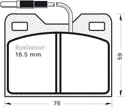 set placute frana,frana disc