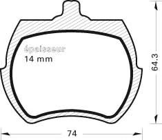 set placute frana,frana disc