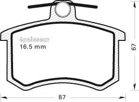 set placute frana,frana disc