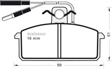 set placute frana,frana disc