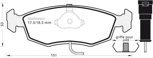 set placute frana,frana disc