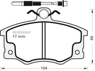 set placute frana,frana disc