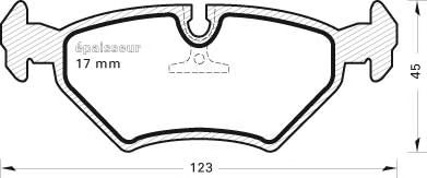 set placute frana,frana disc