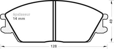 set placute frana,frana disc