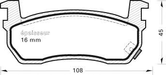 set placute frana,frana disc