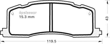 set placute frana,frana disc