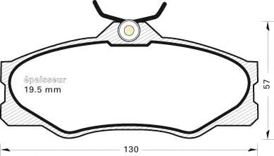 set placute frana,frana disc