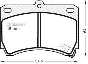 set placute frana,frana disc