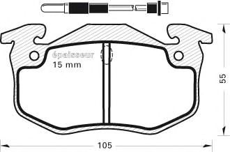 set placute frana,frana disc